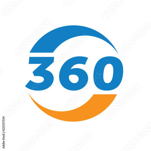 360 degrees consulting and media logo vector