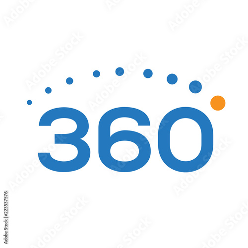 360 degrees consulting and media logo vector