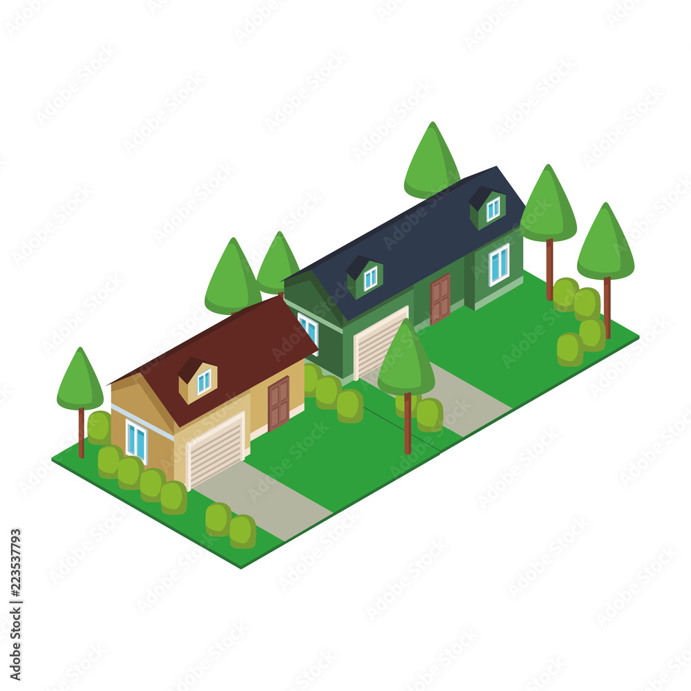 House residences isometric House residences isometric