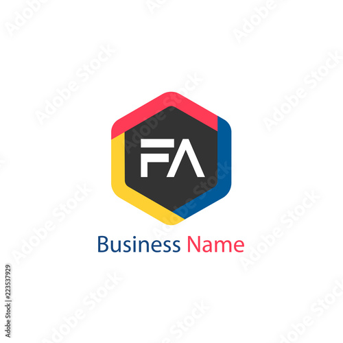 Initial Letter FA Logo Template Design Free Download Initial Letter FA Logo Template Design - GFXLoad