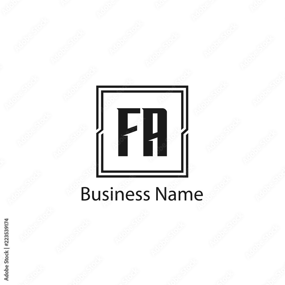 Initial Letter FA Logo Template Design Initial Letter FA Logo Template Design