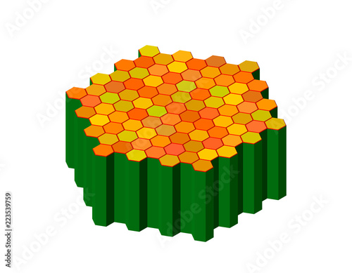 Hexagonal object of hexagon...