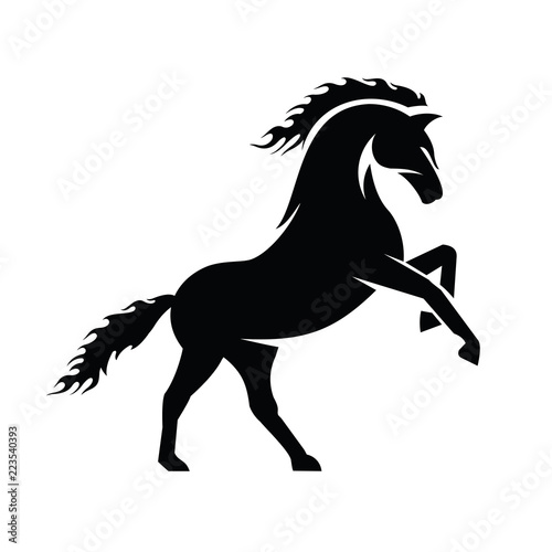 Black Horse  King Horse Logo Design Inspiration Vector