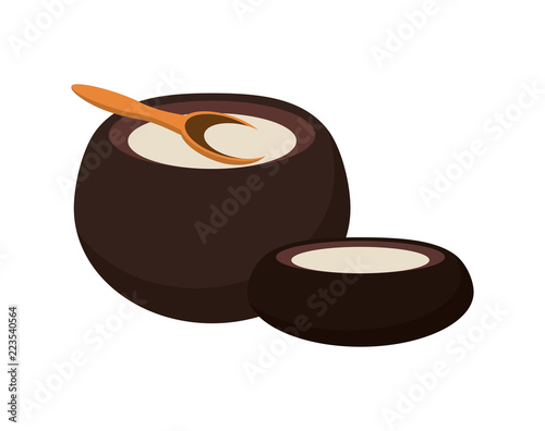 Spa oil pots and spoon