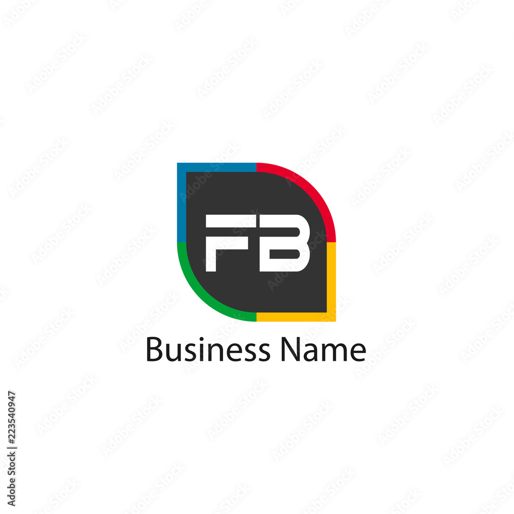 Initial Letter FB Logo Template Design Initial Letter FB Logo Template Design