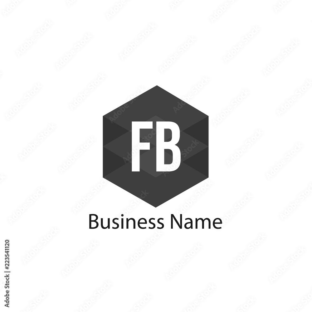 Initial Letter FB Logo Template Design Initial Letter FB Logo Template Design