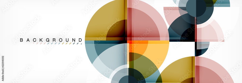 Abstract background bright circles geometric design Abstract background bright circles geometric design