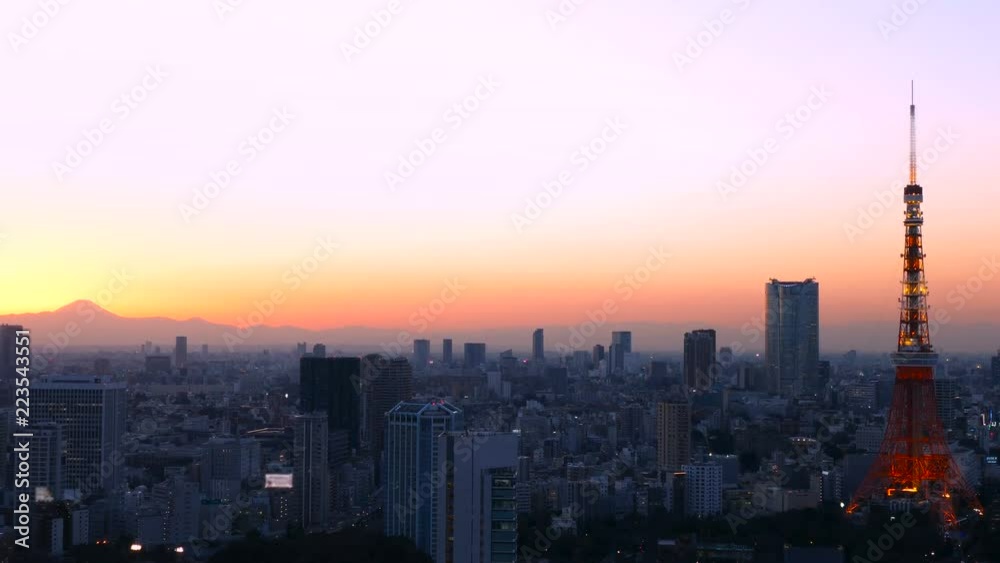 東京風景・富士山と東京タワー ユネスコ世界文化遺産 東京風景・富士山と東京タワー ユネスコ世界文化遺産
