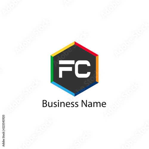 Initial Letter FC Logo Template Design Free Download Initial Letter FC Logo Template Design - GFXLoad