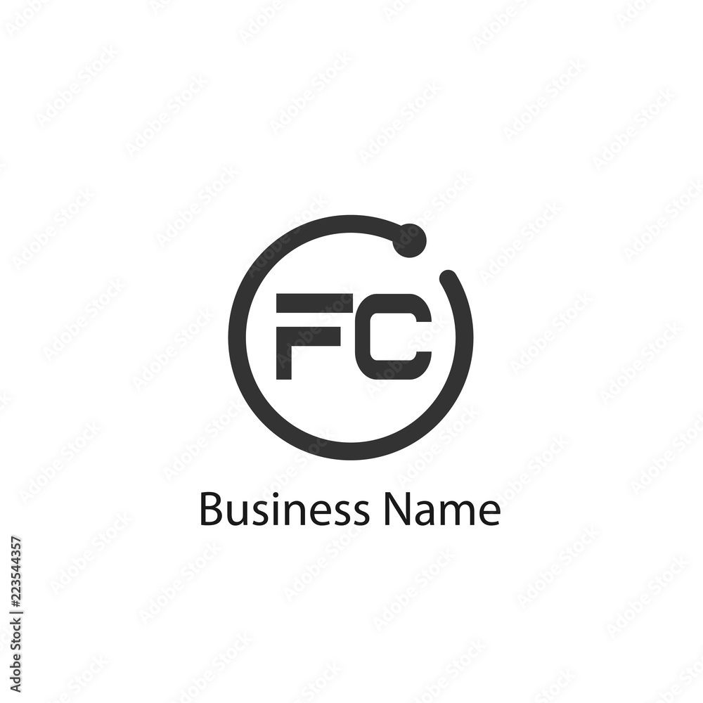 Initial Letter FC Logo Template Design Initial Letter FC Logo Template Design