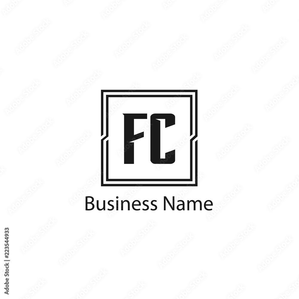 Initial Letter FC Logo Template Design Initial Letter FC Logo Template Design