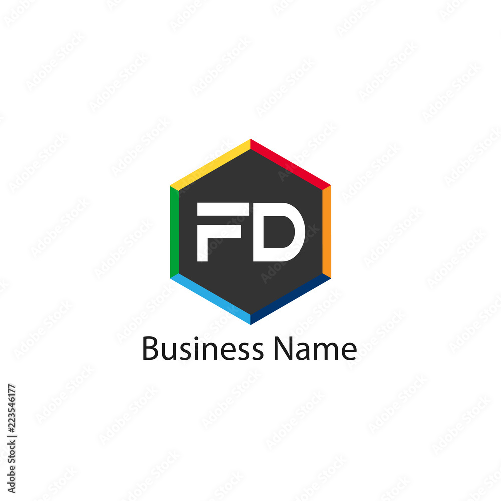 Initial Letter FD Logo Template Design Initial Letter FD Logo Template Design