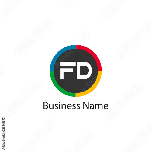 Free Download Initial Letter FD Logo Template Design - GFXLoad