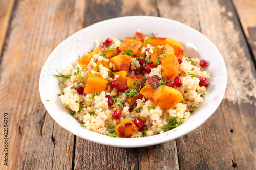 quinoa, pumpkin and pomegranate