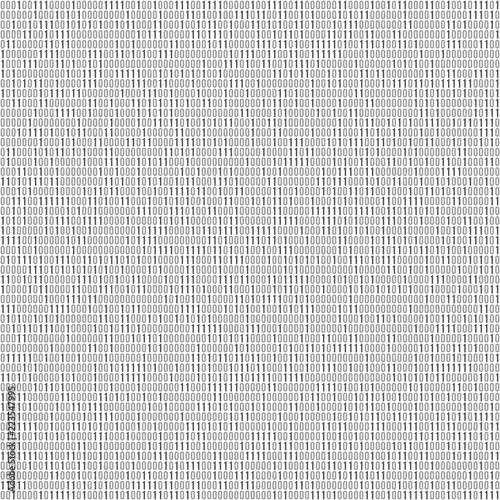 Binary code vector background with numbers one and zero. Seamless patern. Coding or hacker concept, digital technology background. Vector illustration.