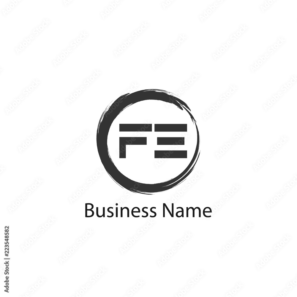 Fototapeta premium Initial Letter FE Logo Template Design