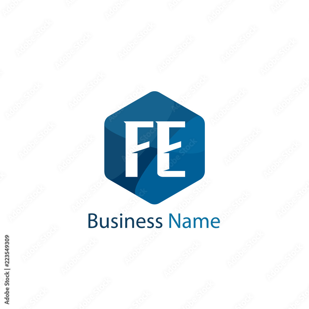 Initial Letter FE Logo Template Design