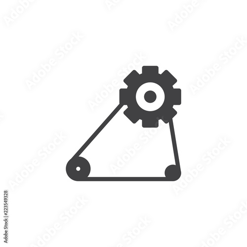 Engine belt vector icon. filled flat sign for mobile concept and web design. Timing belt simple solid icon. Symbol, logo illustration. Pixel perfect vector graphics