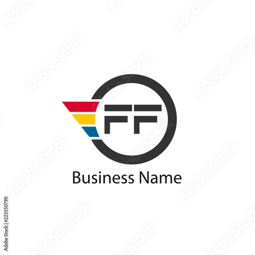 Free Download Initial Letter FF Logo Template Design - GFXLoad