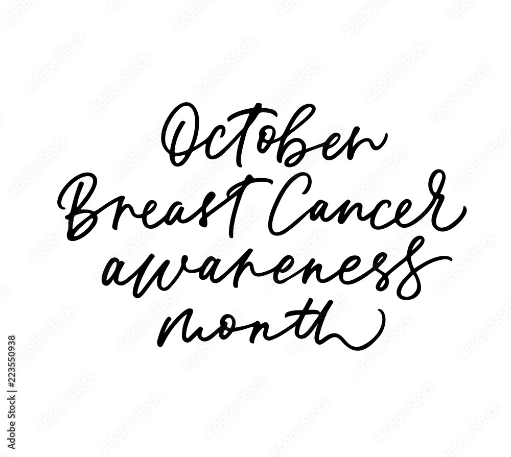 October - Breast Cancer awareness month card.
