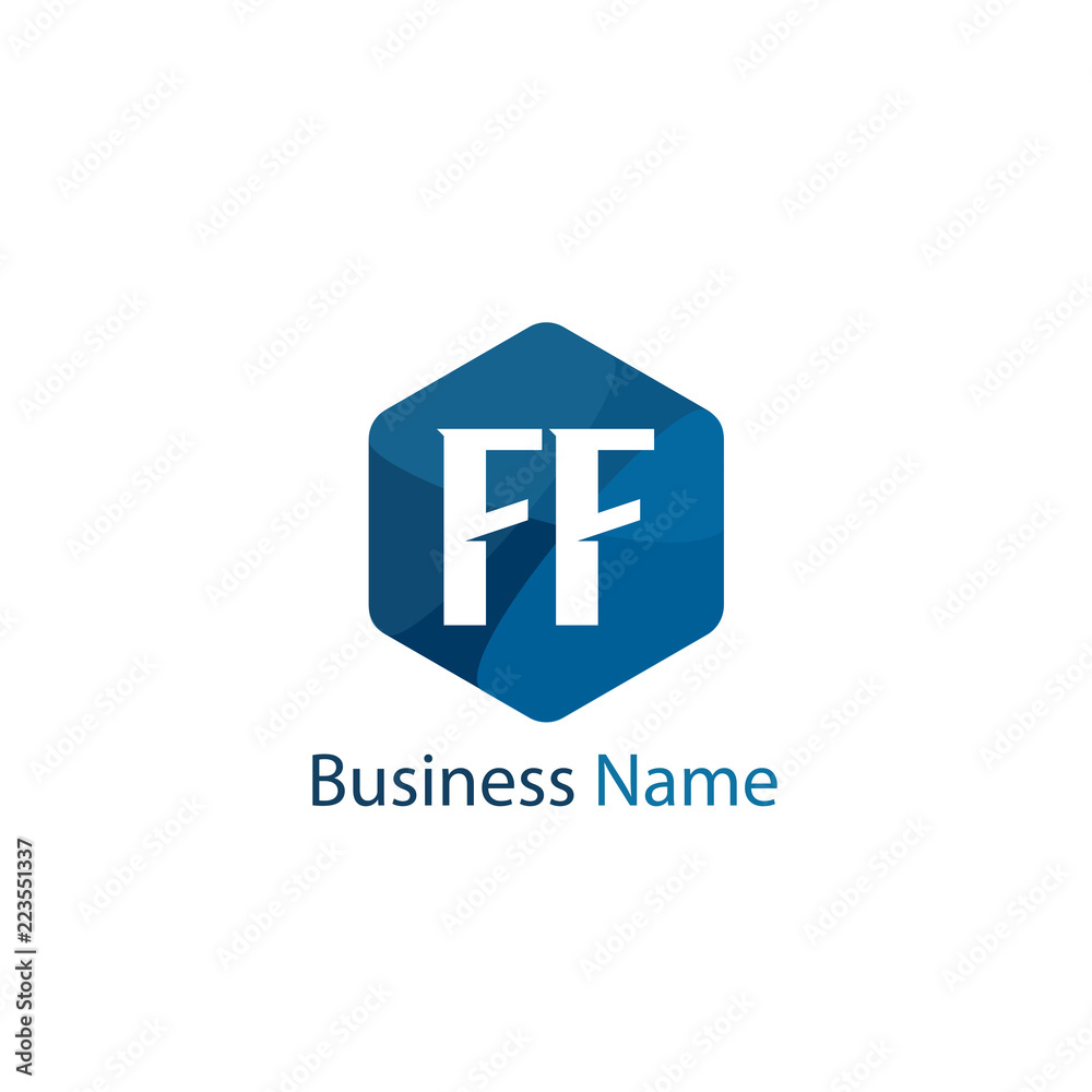 Initial Letter FF Logo Template Design