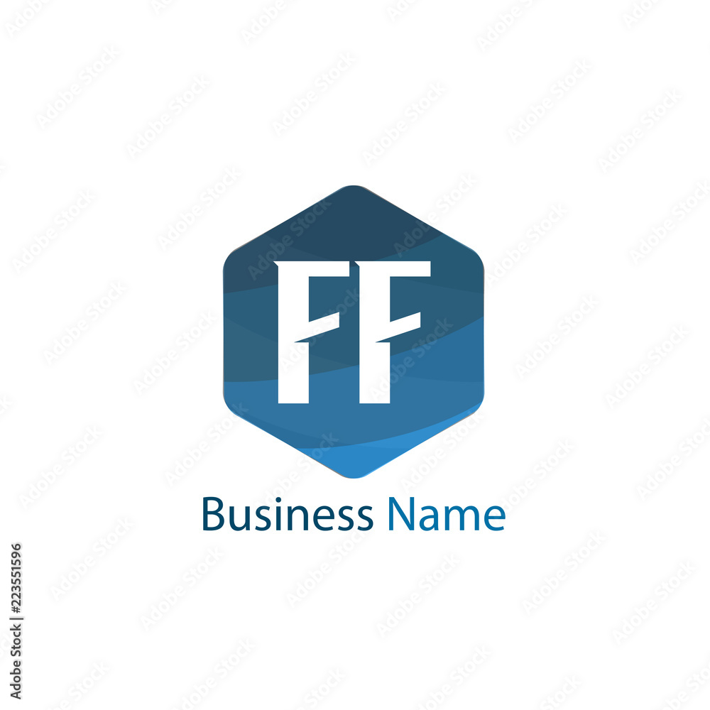 Initial Letter FF Logo Template Design