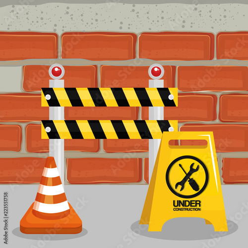 fence with cone construction