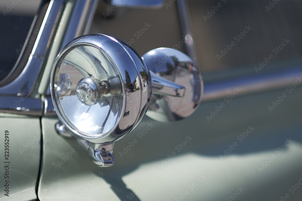 vintage car detail light and turn signal Stock Photo