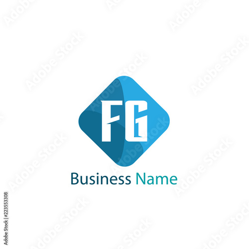 Initial Letter FG Logo Template Design