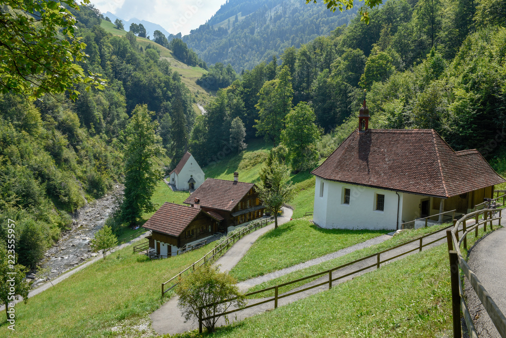 Chapel Ranft of saint hermit Niklaus von Flüe at Flüeli-Ranft on Switzerland Chapel Ranft of saint hermit Niklaus von Flüe at Flüeli-Ranft on Switzerland