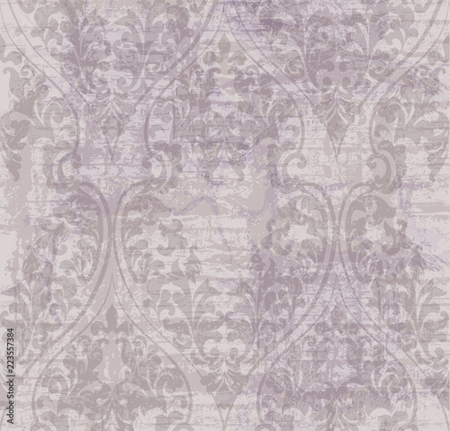 Vintage Damask ornament Vector background. Stylish patterns with stains decor. trendy pastelate colors