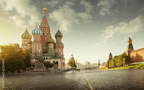 Saint Basil's Cathedral on Red Square in Moscow, Russia