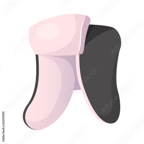 Vector illustration of headgear and cap symbol. Collection of headgear and accessory stock vector illustration.