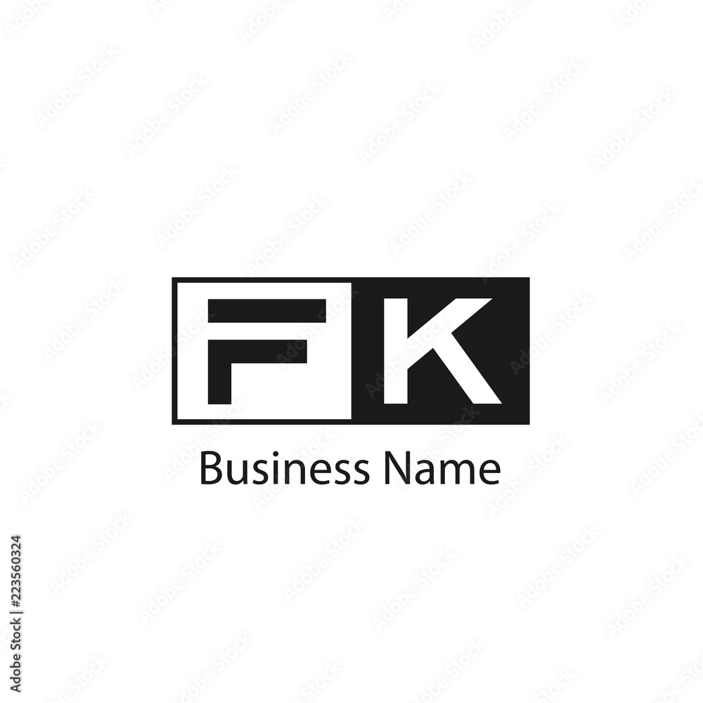 Initial Letter FK Logo Template Design Initial Letter FK Logo Template Design