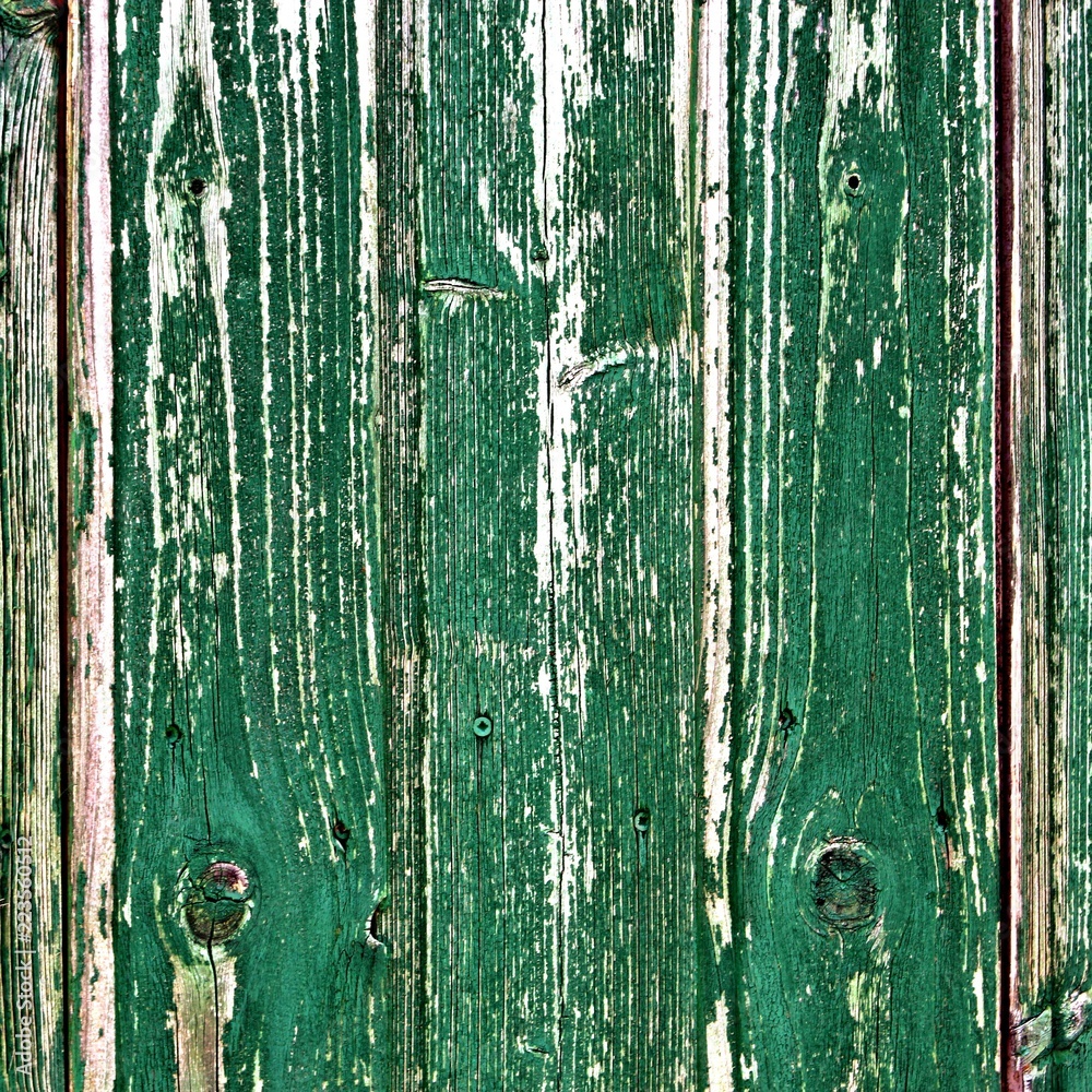 Fototapeta premium grüne verwitterte alte holzwand textur
