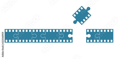 film stock as jigsaw
