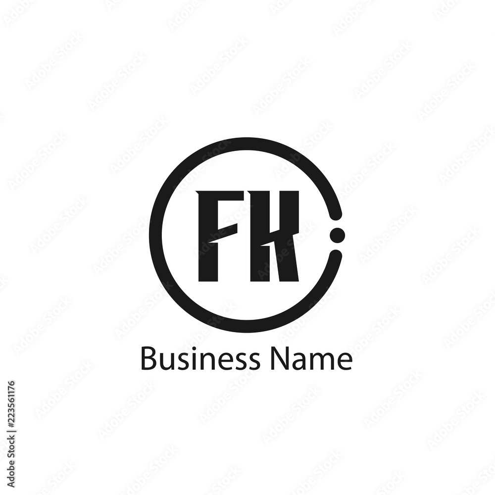 Initial Letter FK Logo Template Design Initial Letter FK Logo Template Design