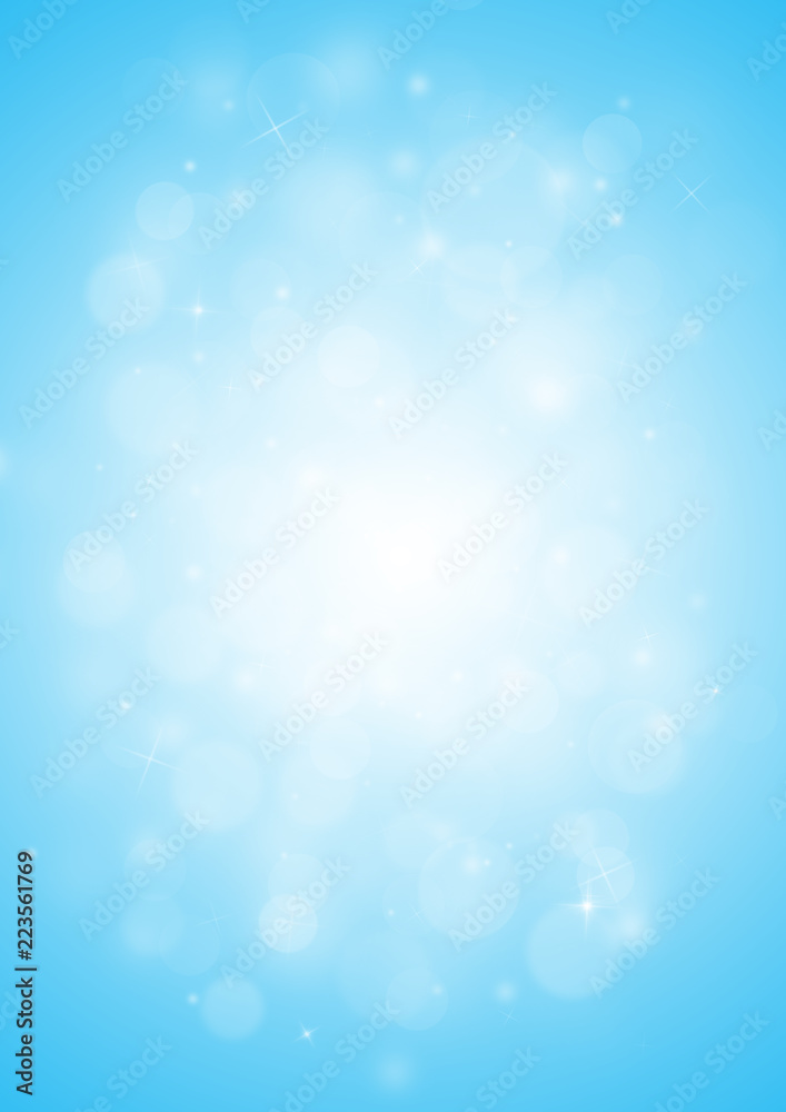 Fototapeta premium Blue sparkle rays lights with bokeh elegant show on stage abstract background. Dust sparks background.