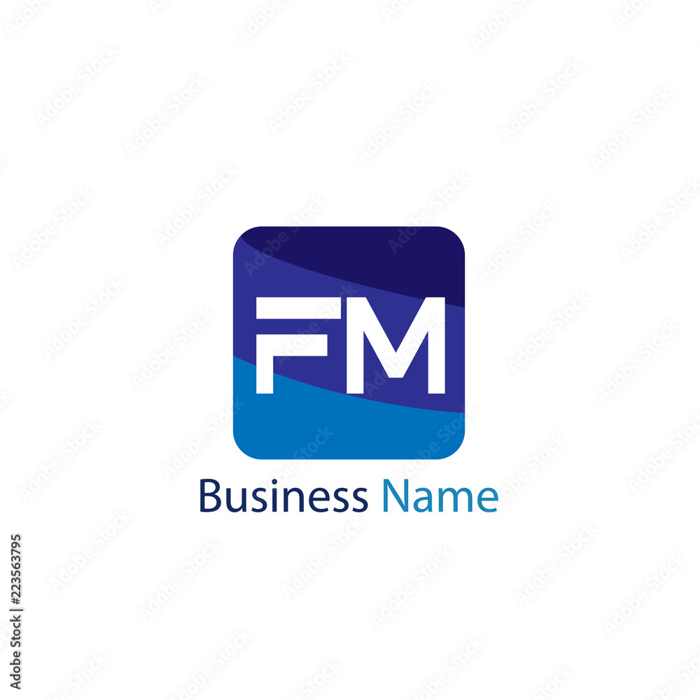 Initial Letter FM Logo Template Design Initial Letter FM Logo Template Design