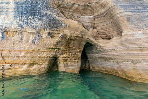 Lake Superior Cave at Pictured Rocks in Northern Michigan, USA © csterken