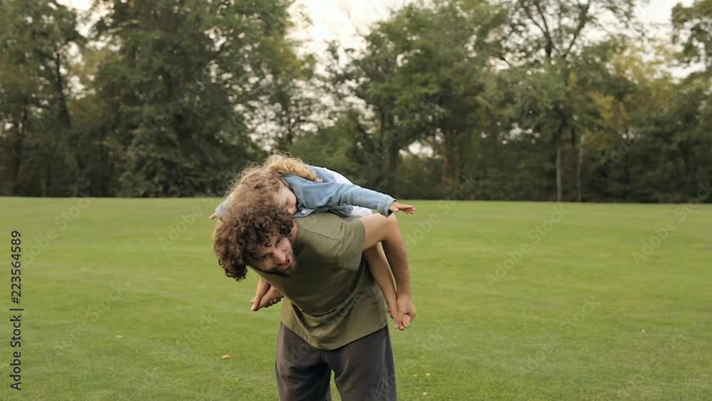 Father playing with his little cute daughter. Father playing with his little cute daughter.