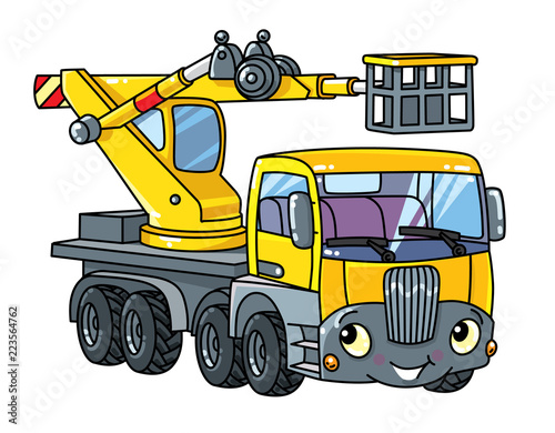 Funny telescopic boom lift car or truck