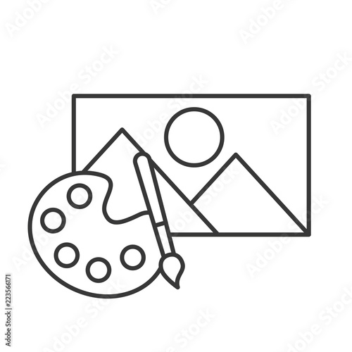 graphic design palette color brush and picture