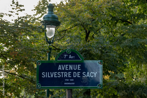 Photography Parisian street sign lamp post