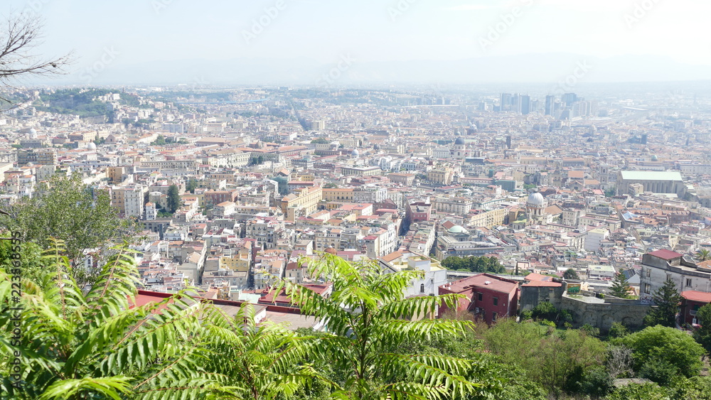 Naklejka premium Widok na Neapol z Vomero