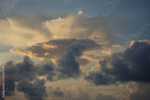 Sunlight in the clouds