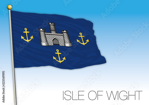 Isle of Wight flag, United Kingdom, vector illustration