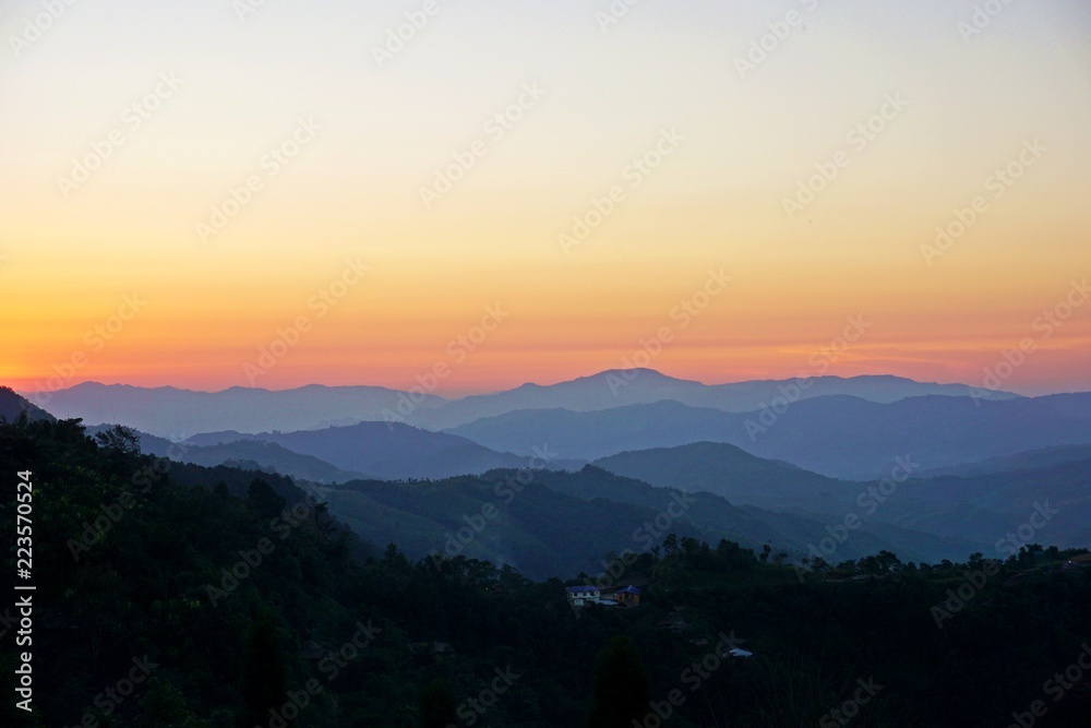lush hills of Nagaland, tribal area, Northeast India
