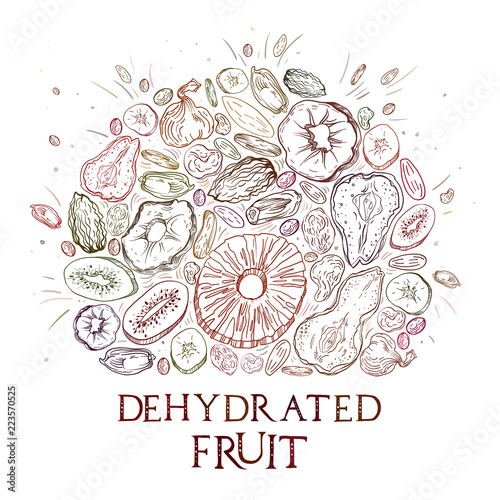 Dehydrated fruit pattern