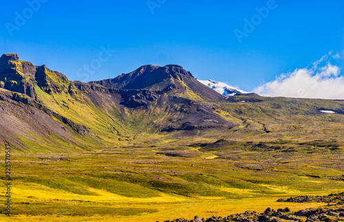 View to Snæfellsjökull, Snæfellsnes peninsula, Iceland